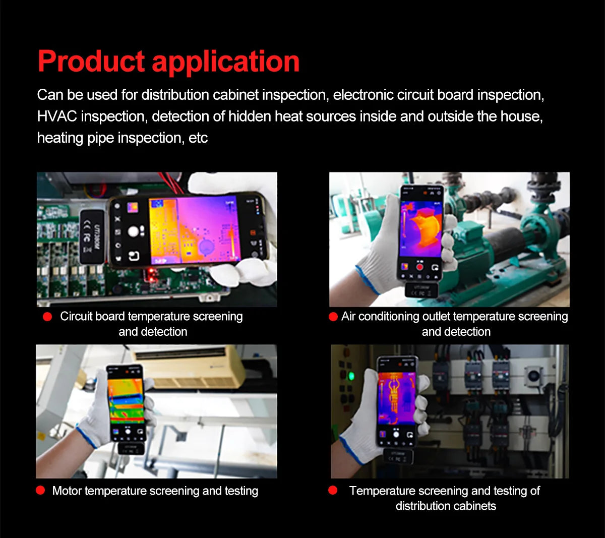 Cámara Térmica UNI-T UTi380M para Android - Termógrafo 400x300 Píxeles, Enfoque Manual, Test Fallo Circuito PCB