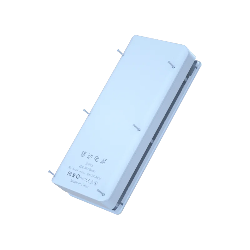 Caja Power Bank Shell DIY 5V (Doble USB/Micro USB/Tipo C) Soporte Baterías 18650 (Carcasa Desmontable, Sin Batería)