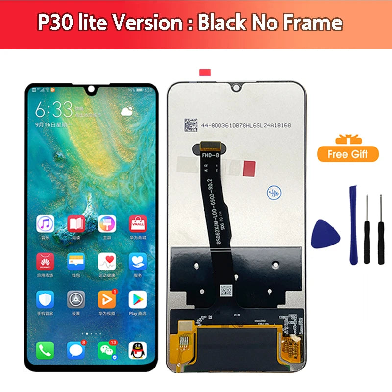 P30 Lite Screen for HUAWEI P30 Lite LCD Display Screen with Frame for HUAWEI P30 Lite Touch LCD Screen Nova 4e Replacement Parts