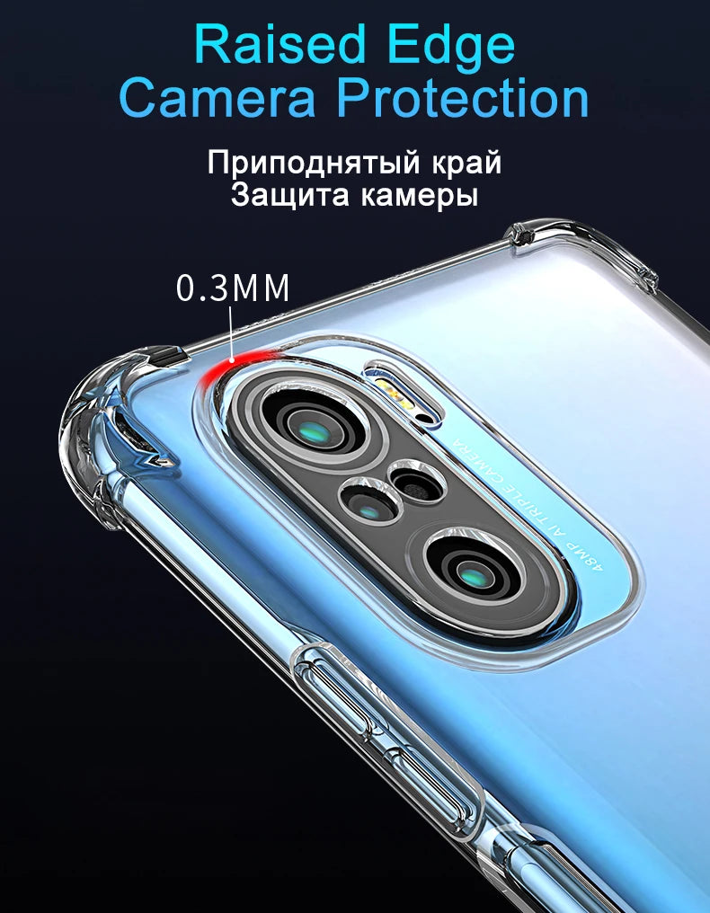 Funda Carcasa Silicona Transparente Anti-Golpes (Airbag) para Xiaomi Redmi Note 7-10S / 7A-9C / Poco F3/X3 Pro NFC