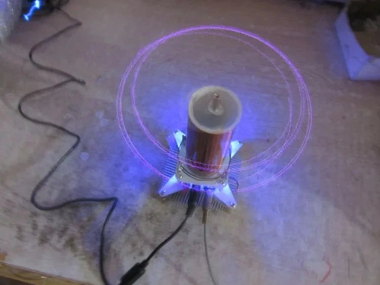 Kit DIY Bobina Tesla Musical Rotatoria con Molino Iónico Electrónico