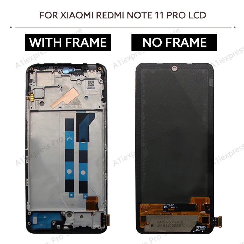 LCD Display Screen For Xiaomi Redmi Note 11 Pro 4G 5G Touch Screen Digitizer Assembly 2201116TG 2201116TI 21091116I 2201116SG