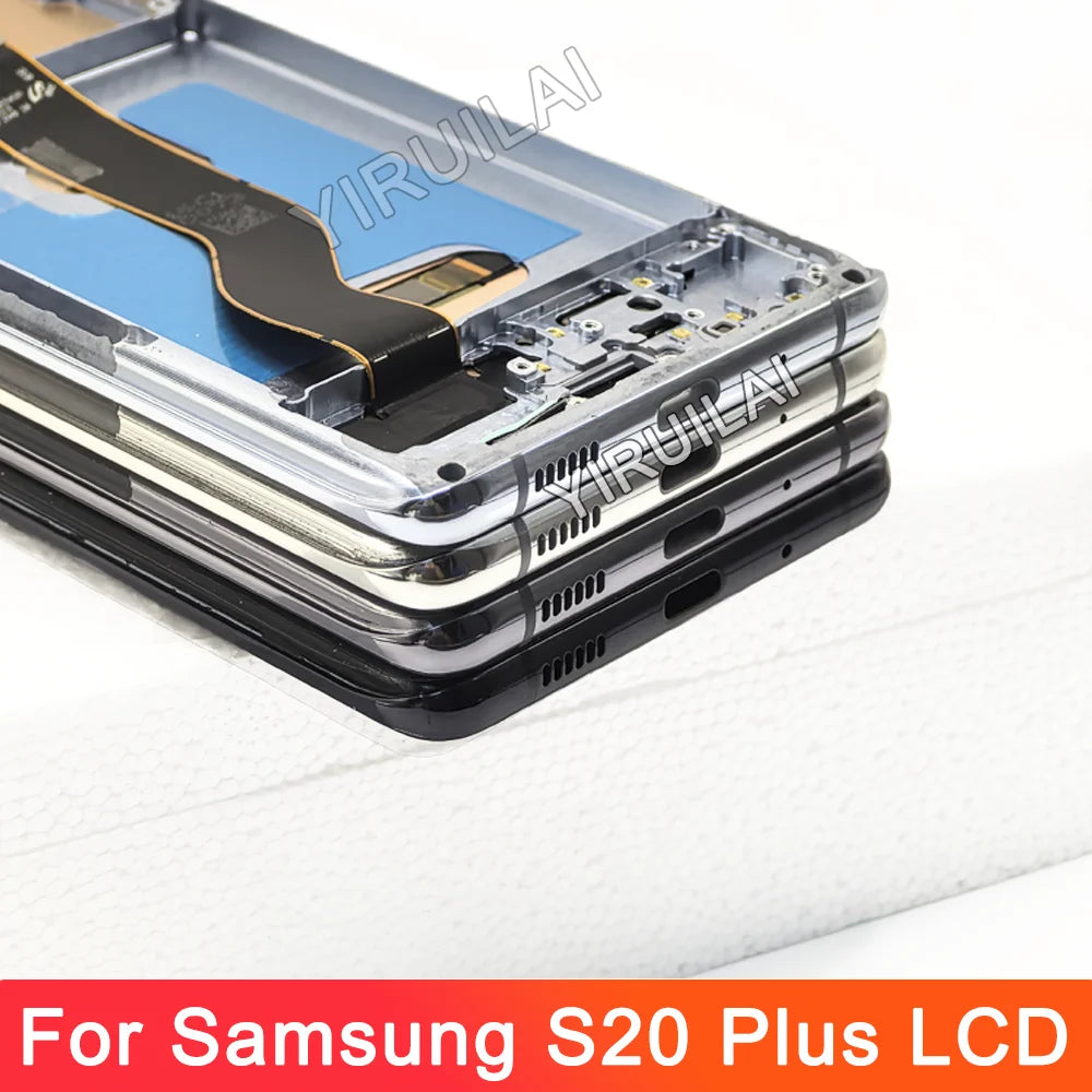 Pantalla LCD OLED para Samsung S20 plus G985 G985F G985F/DS, montaje de digitalizador con pantalla táctil de repuesto