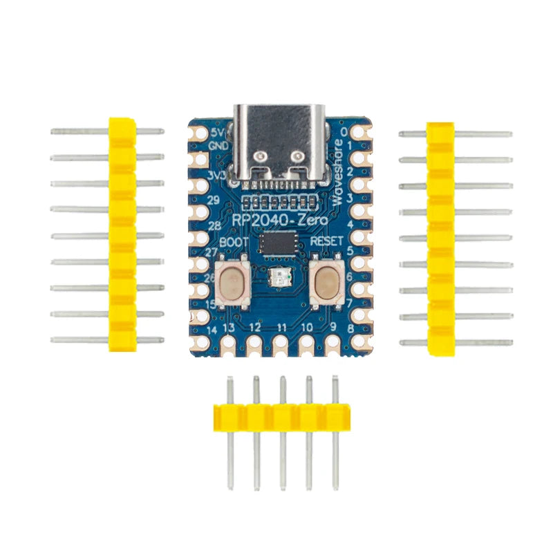 Placa Desarrollo PICO Microcontrolador RP2040 (CPU Doble Núcleo Cortex M0+, 2MB Flash) Módulo RP2040-Zero compatible Raspberry Pi