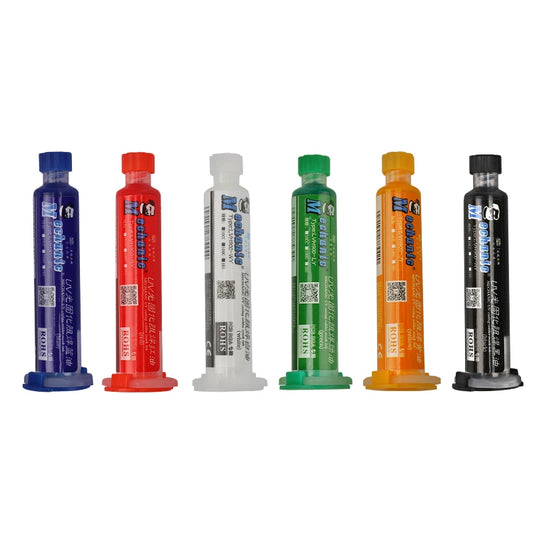 Tinta Máscara Soldadura UV Curado Luz 3 en 1 MECHANIC (Verde) para Reparación Placa Circuito PCB BGA (Previene Corrosión/Arcos)