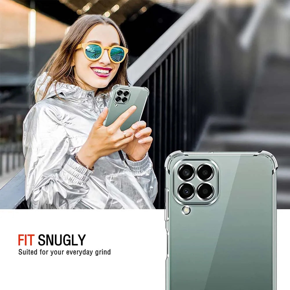 Funda Silicona Suave Transparente Anti-Golpes (Airbag 1.5mm Grosor) para Samsung Galaxy M12/M13 4G/M22/M23/M32/M33 5G/M42/M51/M52/M53