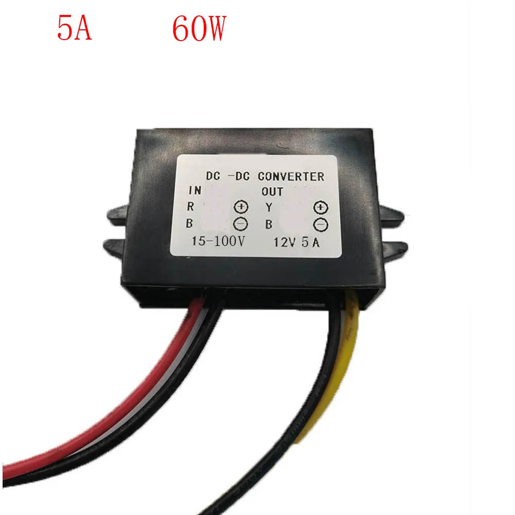 Convertidor Buck DC-DC 15V-100V a 12V (1A-10A) Step-Down Regulador Voltaje Transformador Auto