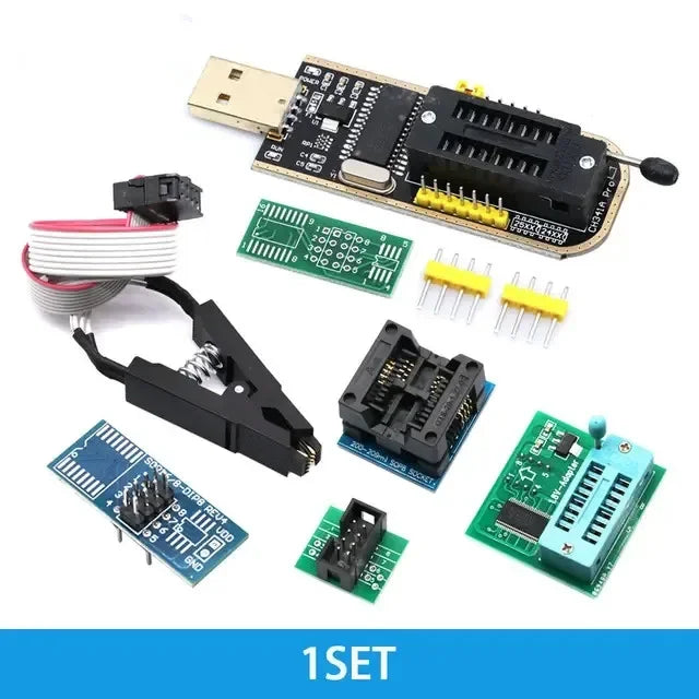 Kit Clip Test SOIC8/SOP8 para Programador USB CH341A EEPROM/Flash 93Cxx/25Cxx/24Cxx