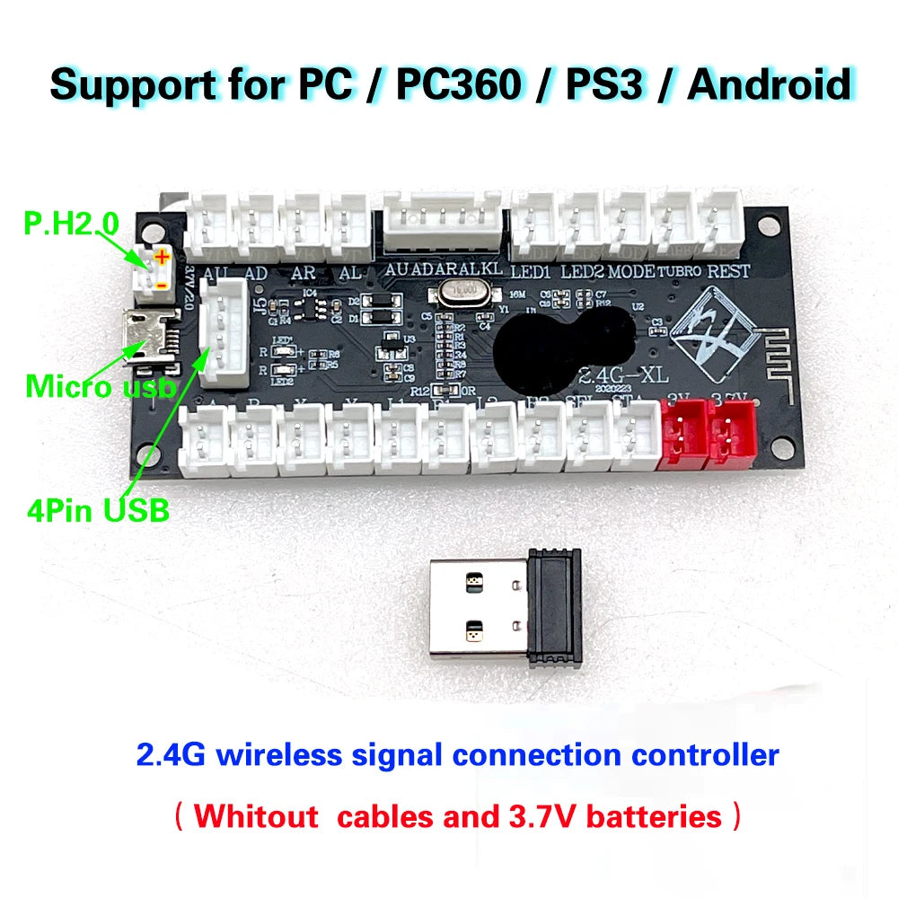 Placa Encoder USB Zero Delay para Joystick Controladora Juego Lucha compatible Raspberry Pi/PC/PS3/Switch/Android (DIY Arcade Neo Geo)