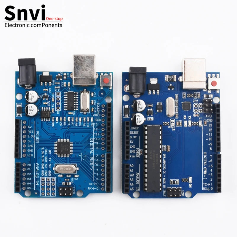 Placa Desarrollo UNO R3 (ATMEGA328P, CH340/ATEGA16U2) compatible Arduino con Cable + Placa Expansión Proto Shield R3/R4