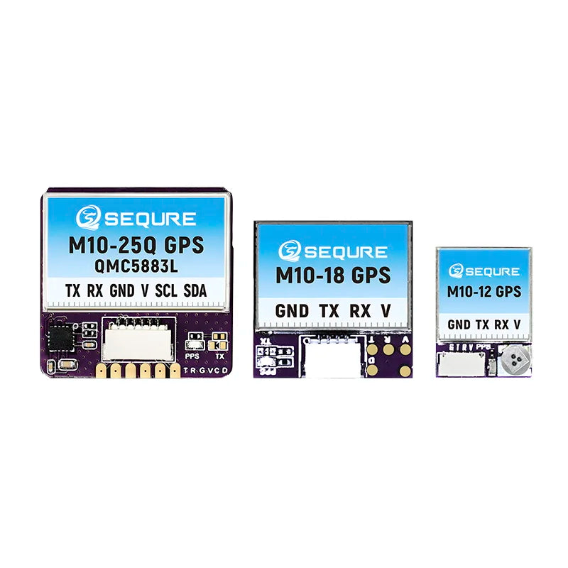 Módulo GPS SEQURE M10-12 / M10-18 / M10-25Q (Pequeño, Rápido) con Compás QMC5883L para Drones FPV Ala Fija/Carreras (INAV/BF)
