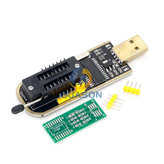 Kit Programador USB CH341 24/25 Series EEPROM Flash BIOS + Clip Test SOIC8/SOP8