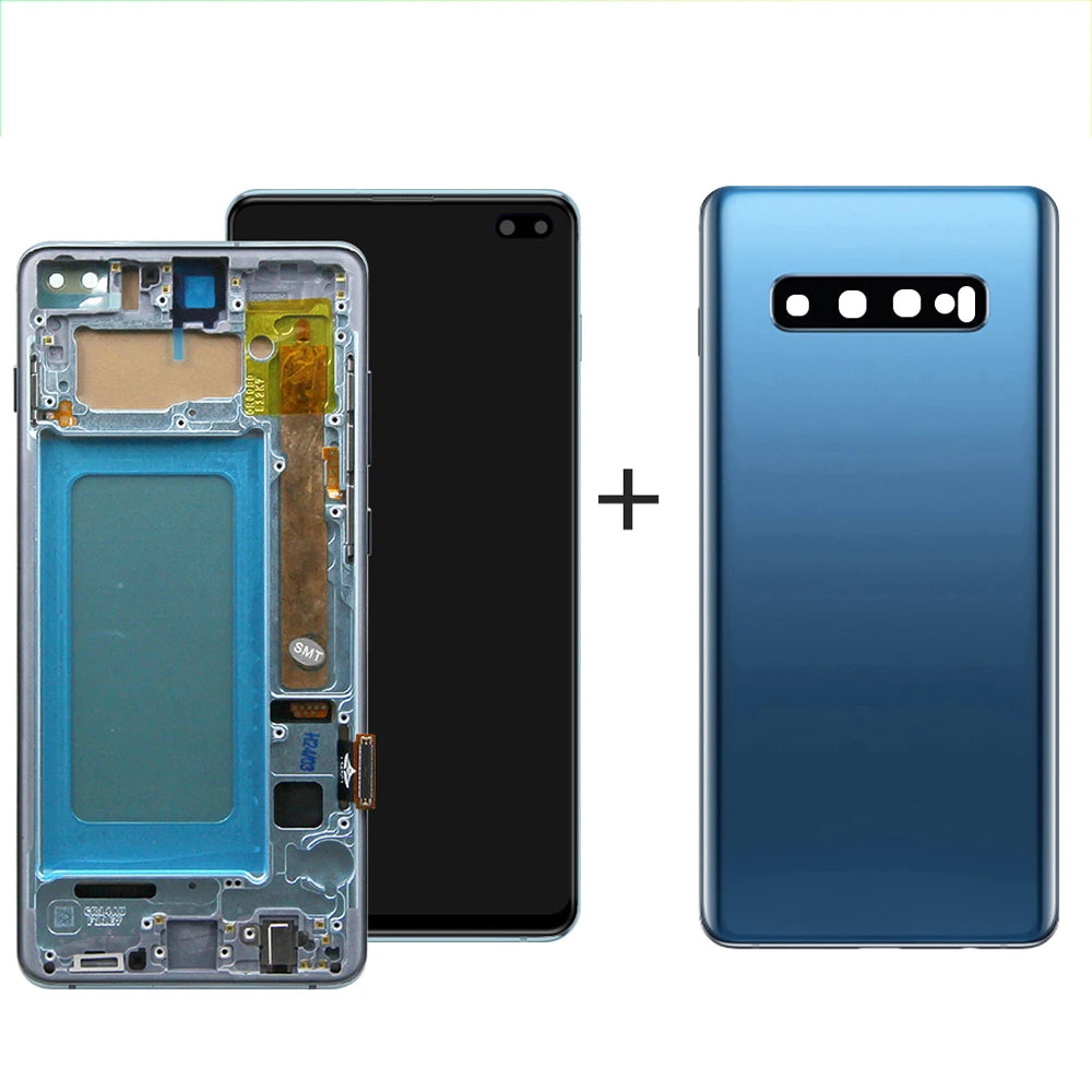 Pantalla LCD de 6,4 pulgadas para Samsung, repuesto de montaje de digitalizador con pantalla táctil, probado, S10 +, G975F, G975U, G975W, G975