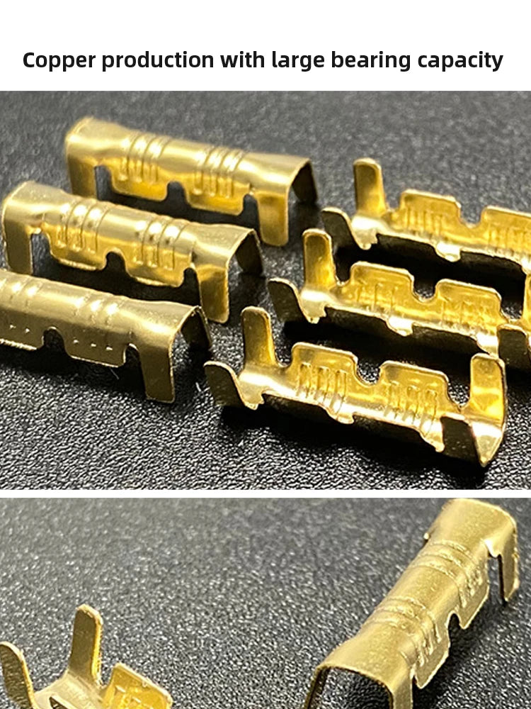 Terminal Conector Acoplamiento Tipo U Lengüeta (0.3-1.5mm²) Bloque Terminal Doble Conector (50/100/200 Unidades)