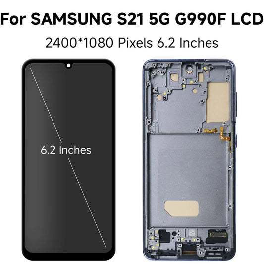 Montaje de pantalla TFT S21 para Samsung Galaxy S21 5G G991B G991B/DS, pantalla Lcd Digital táctil con marco