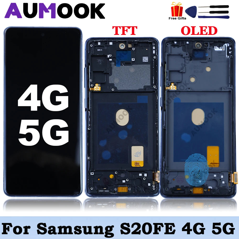 S20FE AMOLED LCD para Samsung Galaxy S20 FE SM-G780F/DSM pantalla táctil digitalizador montaje para Samsung S20 FE 5G G781 G780 pantalla