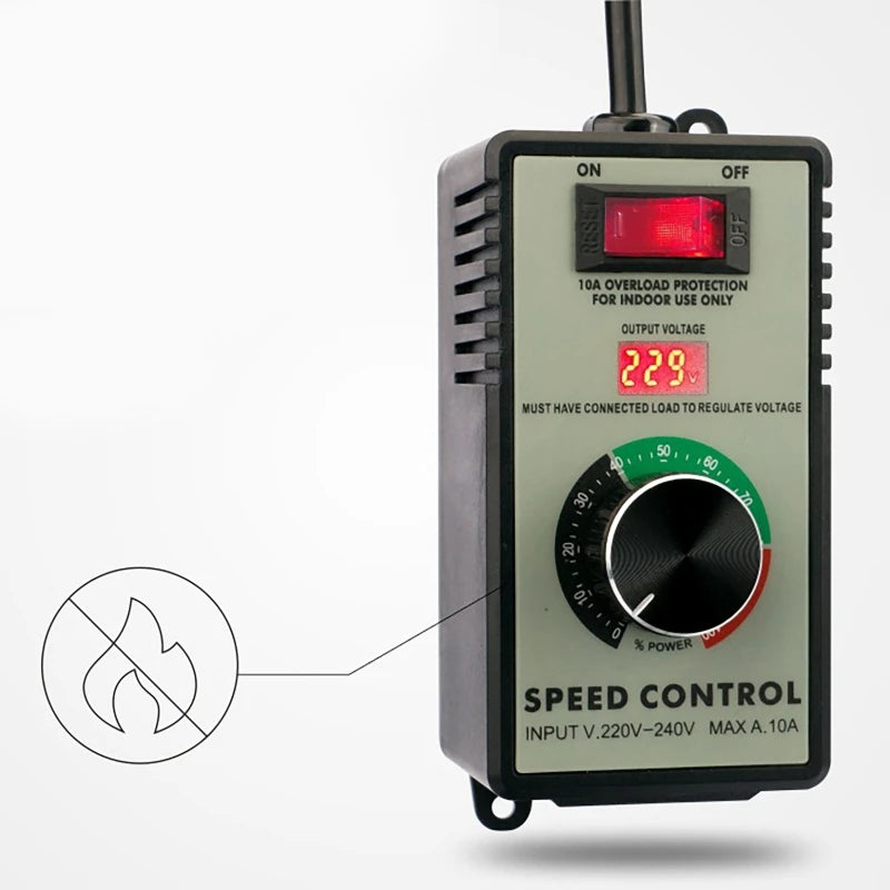 Controlador Velocidad Motor AC 220V 4000W con Display LED Regulador Voltaje Variable Router/Ventilador/Taladro