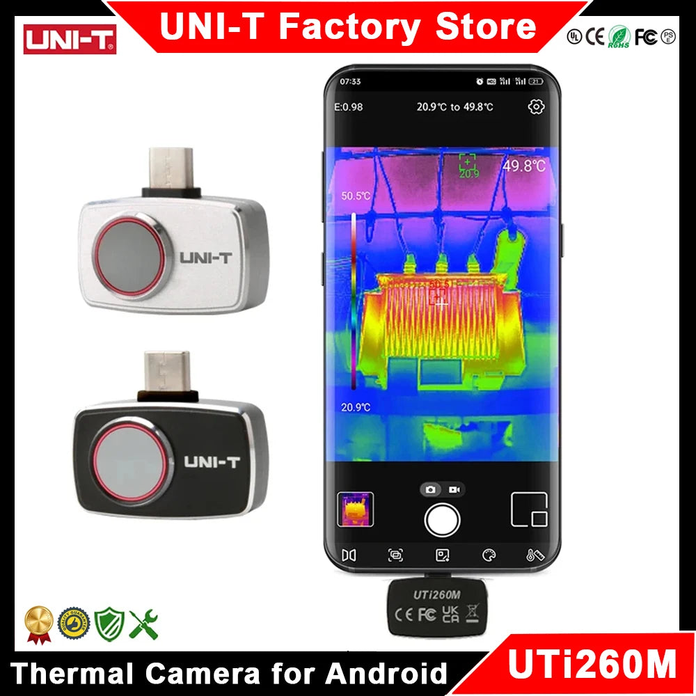 Termógrafo UNI-T UTi256M / UTi260M Infrarrojo para Android (Tipo C) - Cámara Termográfica (No iPhone)