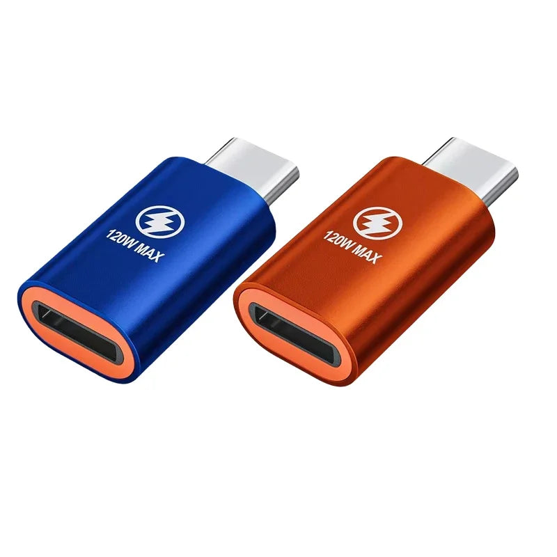 Lote 1-3 Pcs Adaptador Convertidor Carga Rápida PD 120W Lightning Hembra a USB-C Macho para iPhone 15/14/13/iPad/Samsung