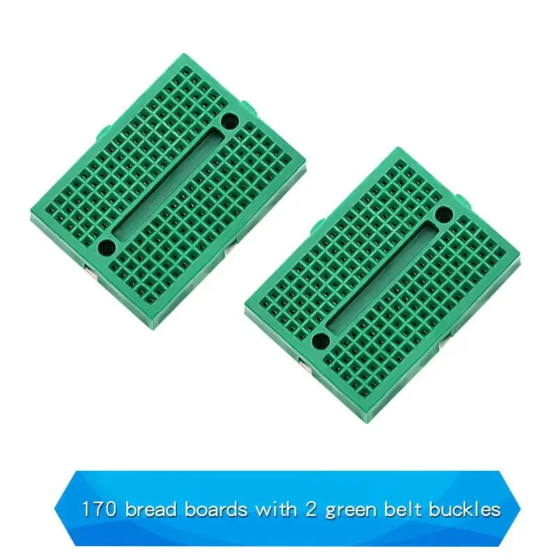 2PCS SYB-170 Mini Solderless Prototype Experiment Test Small Breadboard Kit With 170 Tie Points Plus Adhesive Back 35*46*8mm