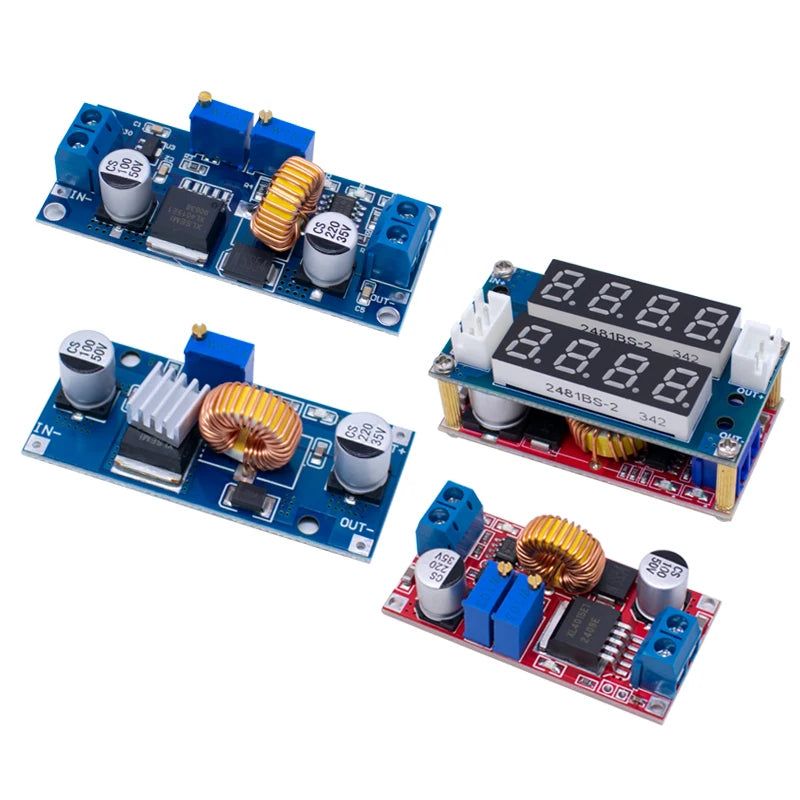 Módulo Cargador Batería Litio CC/CV 5A/12A DC-DC Step-Down con Indicador LED