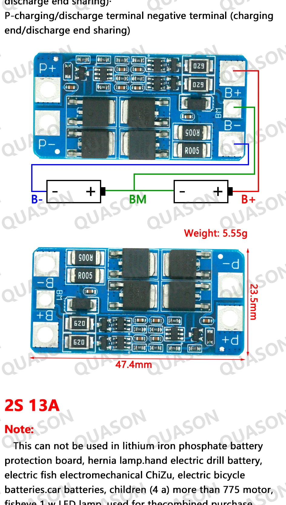 2S 3A 4A 5A 8A 10A 13A 20A 7.4V 8.4V Li-ion 18650 Lithium battery protection board / BMS board Standard / Balance