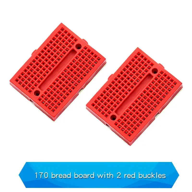2PCS SYB-170 Mini Solderless Prototype Experiment Test Small Breadboard Kit With 170 Tie Points Plus Adhesive Back 35*46*8mm