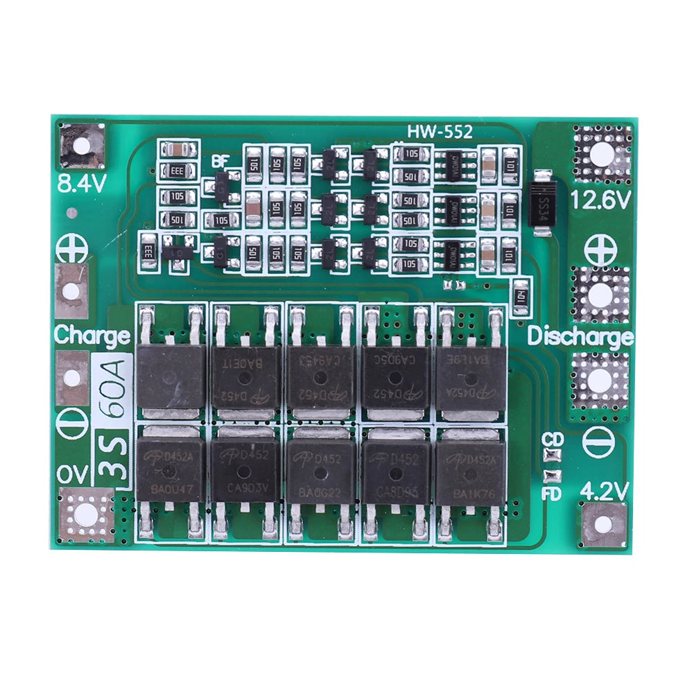 3S 4S 20A 40A 60A Li-ion Lithium Battery Charger Protection Board 18650 BMS Drill Motor 11.1V 12.6V/14.8V 16.8V Enhance/Balance