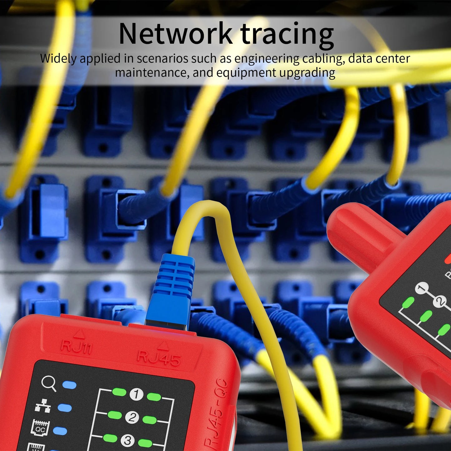 Tester Cable Red Digital RJ11/RJ45 (CAT5/CAT6) - Rastreador Hilos Telefónicos/LAN (Alta Calidad)