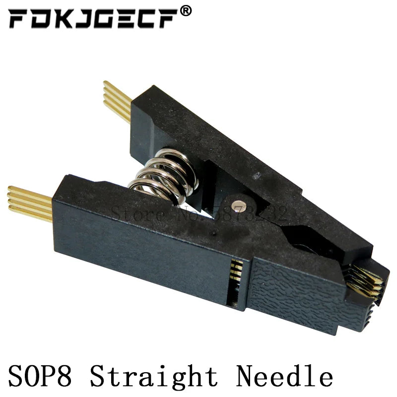Clip Test SOIC8/SOP8 para Programación In-Circuit EEPROM (93CXX/25CXX/24CXX) + 2 Adaptadores (Versión Actualizada)