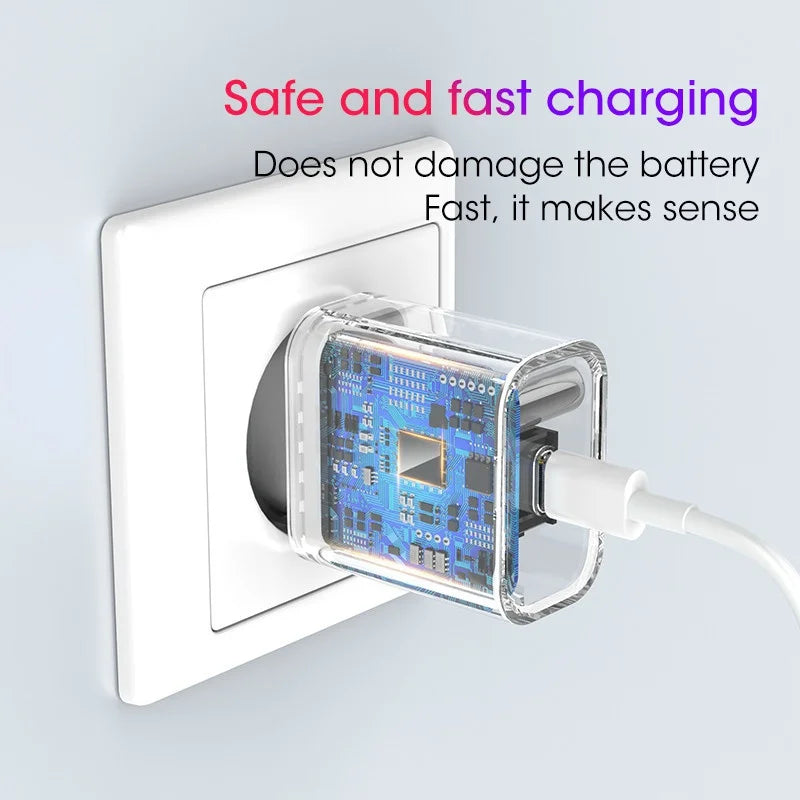 Cargador Original Apple PD 20W USB-C + Cable Lightning Carga Rápida para iPhone/iPad (Enchufe EU/US)