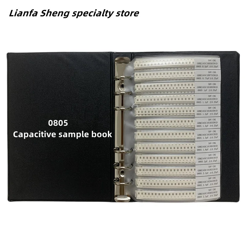 Libro Muestrario Capacitores SMD (01005-1206, 51/80/90/92 Valores x 25/50 Unidades) Chip Kit Surtido