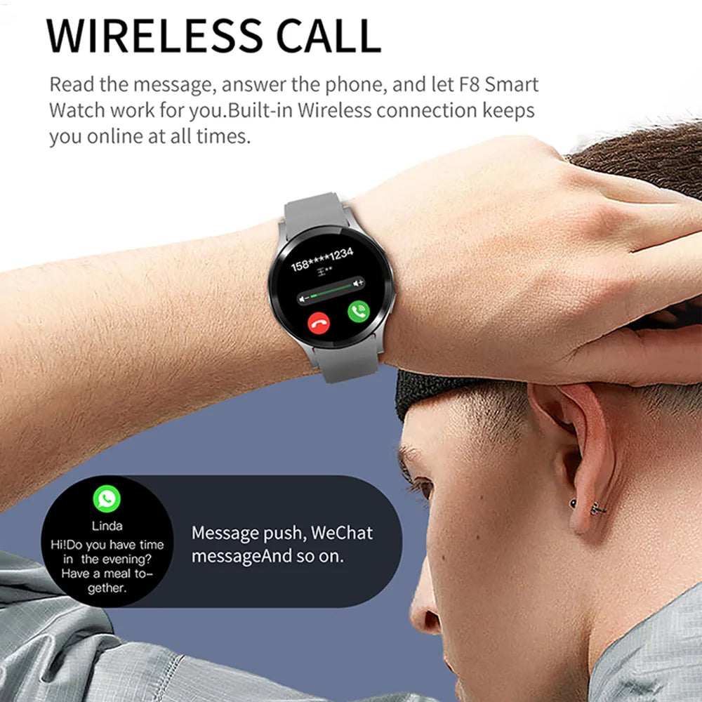 Smartwatch 2024 6 Pro (1.32", 160x160) Llamada Bluetooth, Diales Personalizados, Monitor Salud/Deporte para Hombre/Mujer