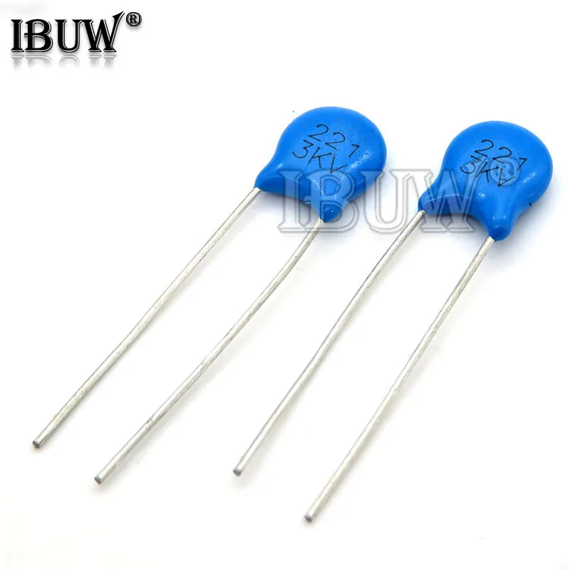 Capacitor Cerámico Alto Voltaje (5pF-100nF, 1kV/2kV/3kV) - Pack 20 Unidades (Valores Surtidos)