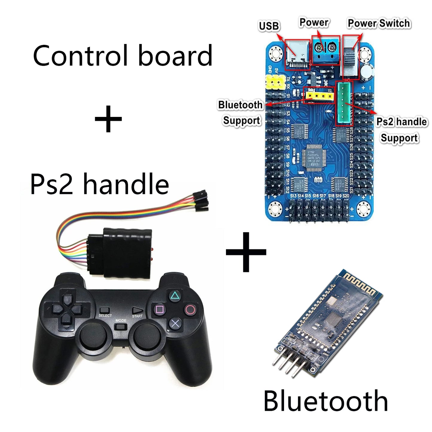 Kit Brazo Robot Mecánico Aleación Metálica 6-DOF (360°, para MG996R) Arduino Robótica Educacional Programable PS2