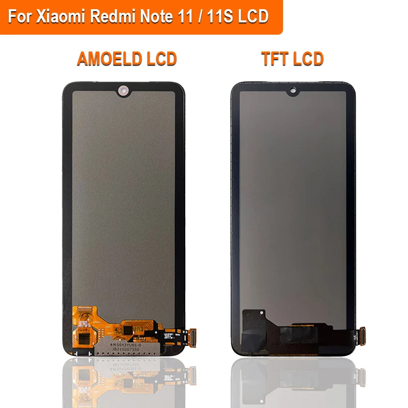 Super AMOLED LCD For Xiaomi Redmi Note 11 LCD 2201117TG LCD Display Touch Screen Digitizer Assembly For Redmi Note 11S LCD