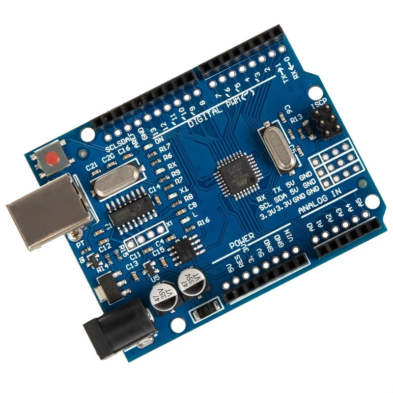 Placa Desarrollo WWZMDiB UNO R3 (ATmega328P) compatible Arduino IDE con Cable USB y Header Pines Rectos 2.54mm