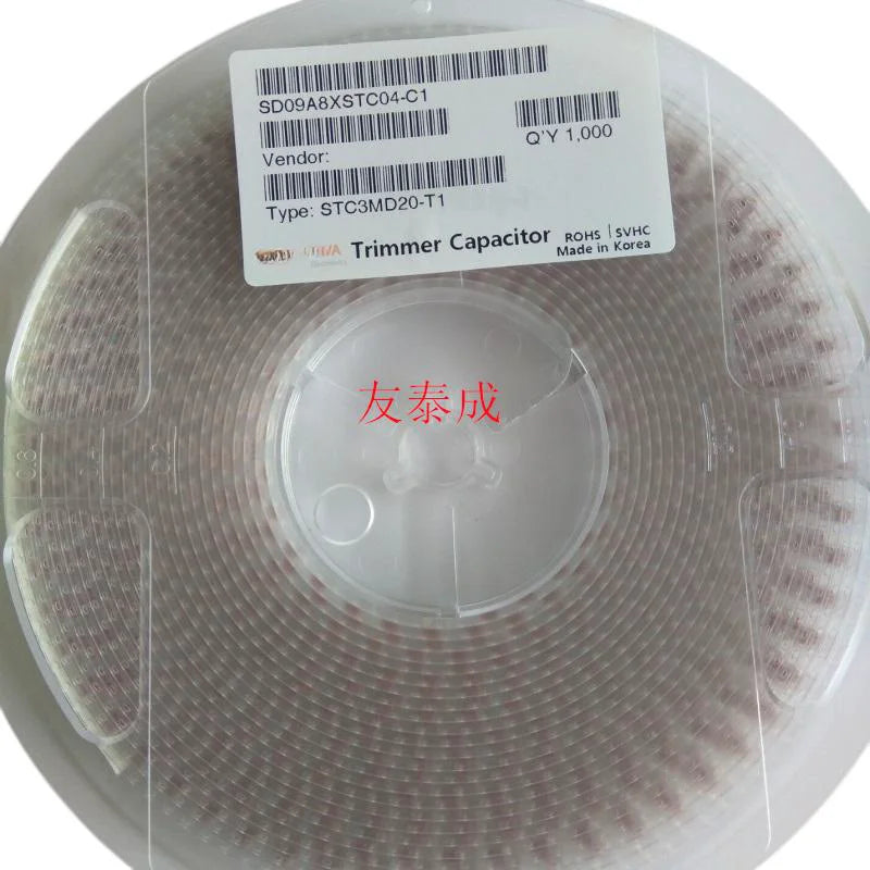 Capacitor Trimmer Cerámico SMD SEHWA Ajustable (3pF/6pF/10pF, 4.5x3.2mm) - Pack 5 Unidades (Valores Surtidos)