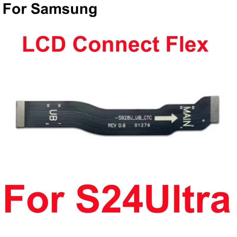 Para Samsung S24 Ultra S25 Plus S928B S926B S921B S928 S931B S938B Placa de puerto de carga USB placa base de señal principal Cable flexible LCD