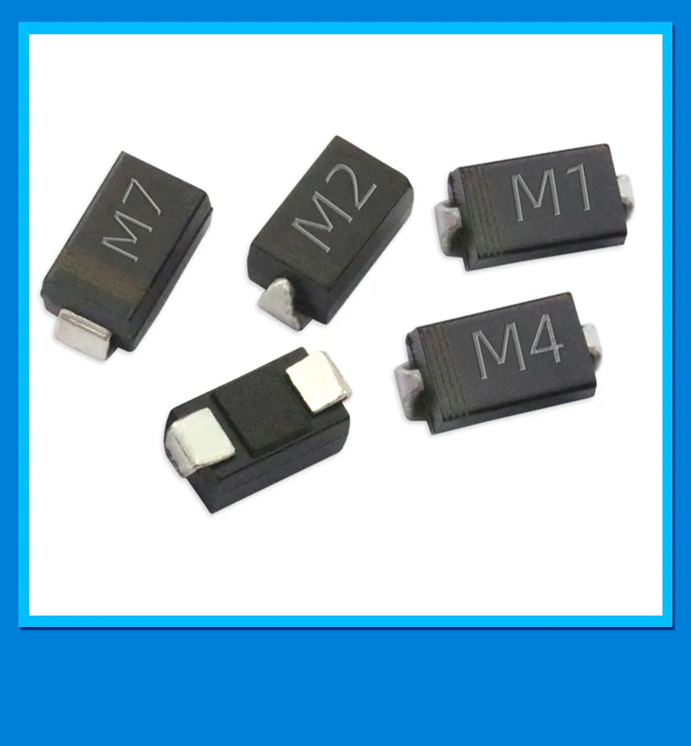 Kit Surtido Diodos SMD Rectificadores (M1, M4, M7) y Schottky - 100 Piezas