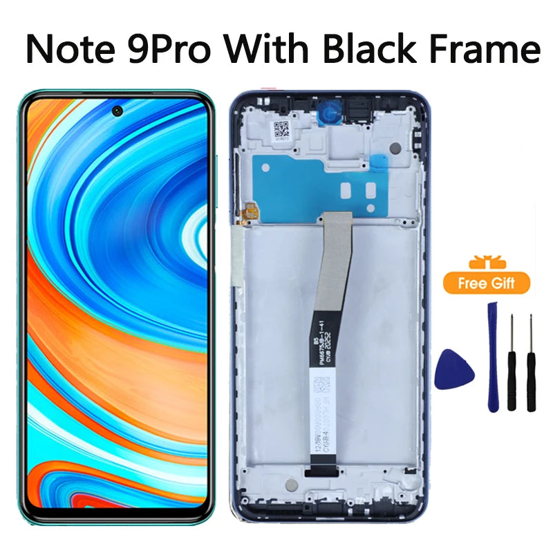 6.67"Tested Display For Xiaomi Redmi Note 9S LCD Display Touch Screen Digitizer For Redmi Note 9 Pro LCD Display Replacement