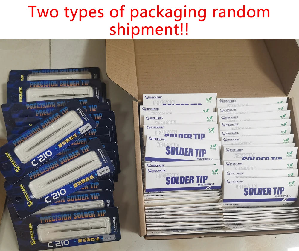Mechanic C210 Soldering Iron Tips 210 Tips for T210 T210-A T210-NA Sugon T26/T26D Soldering Handle Soldering Station Welding Tip