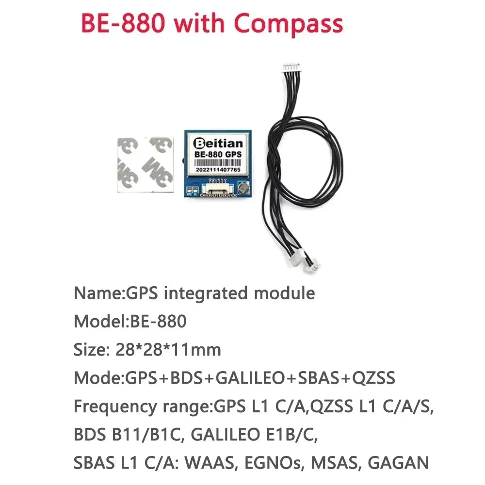 Módulo GPS Beitian UBX M10 (BE-180/BE-220/BE-250/BE-250Q/BE-280/BE-450/BE-880/BE-880Q) con Antena GNSS Bajo Consumo
