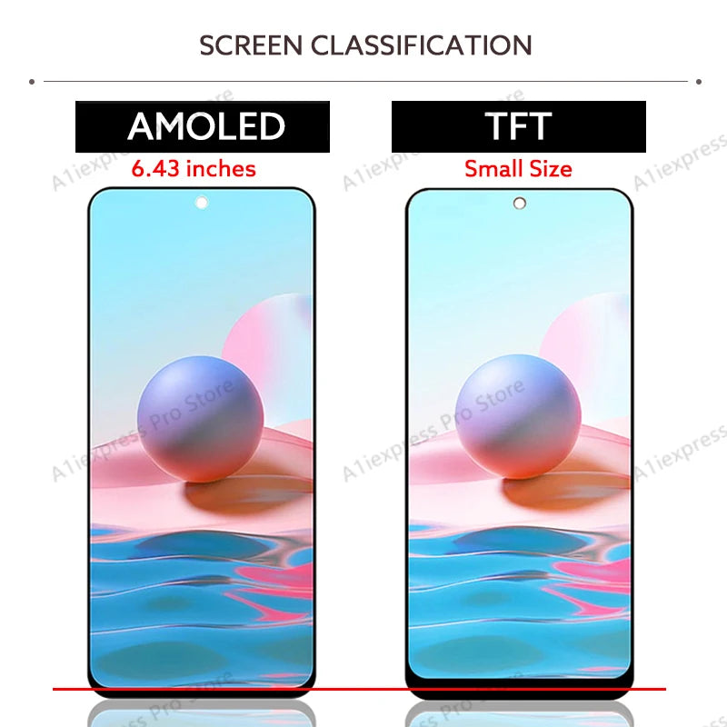 AMOLED LCD For Xiaomi Redmi Note 10 4G 10S LCD Display Touch Screen Digitizer Assembly For Redmi Note10S M2101K7AI M2101K7BG