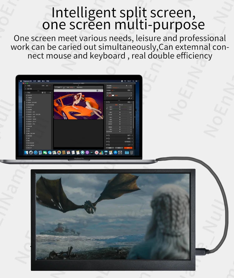 Monitor Portátil 11.6" (1366x768) LCD TFT - Pantalla Gaming para PC/Raspberry Pi/Laptop/PS4/Xbox/Switch (HDMI)