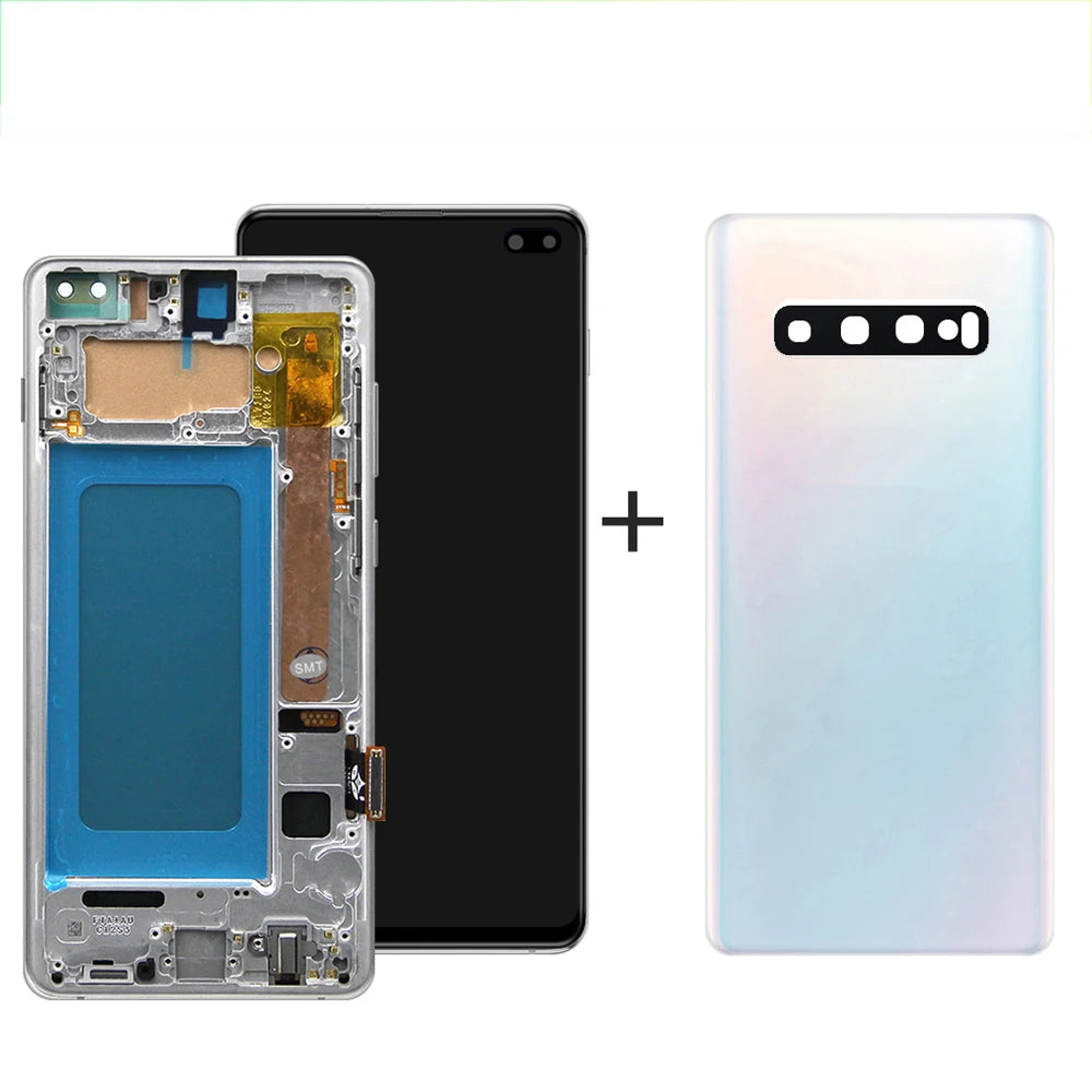 Pantalla LCD de 6,4 pulgadas para Samsung, repuesto de montaje de digitalizador con pantalla táctil, probado, S10 +, G975F, G975U, G975W, G975