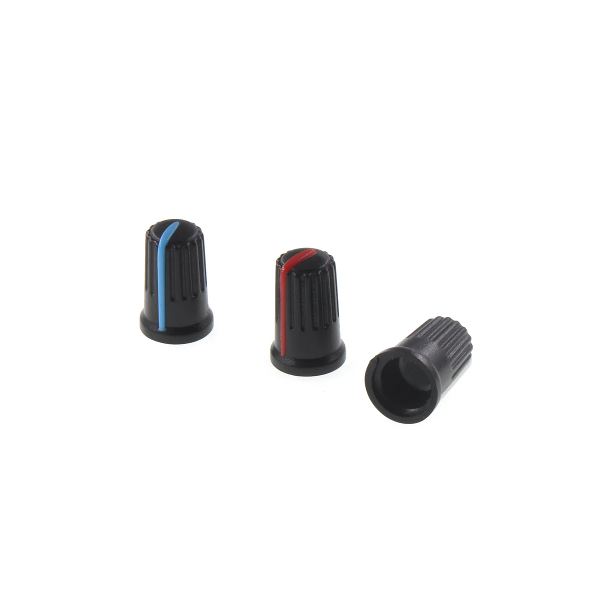 20pcs Potentiometer knob cap 11.4x17.8mm power amplifier audio panel adjustment cap knob two-color plastic knob