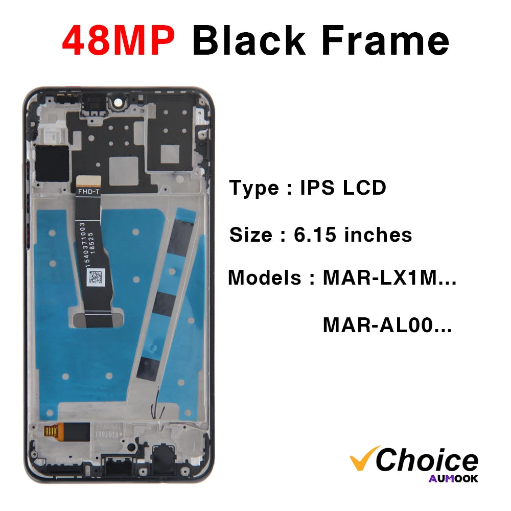 for HUAWEI P30 Lite AAA+ IPS LCD Display Touch Screen Digiziter Assembly pantalla For Huawei Nova 4e With Frame LCD Display