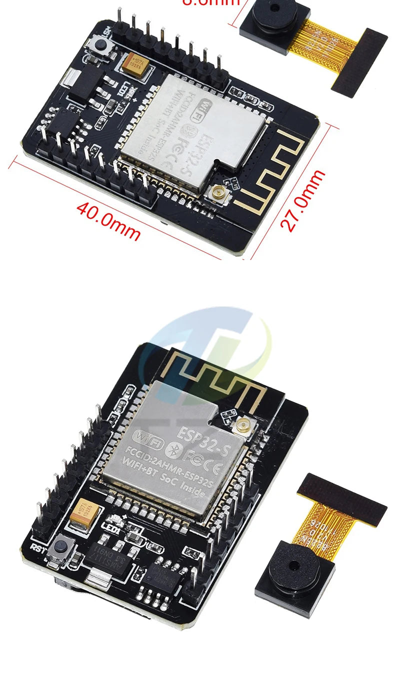 Placa Desarrollo DIYTZT ESP32 (ESP-32/ESP-32S/ESP32-CAM/ESP-WROOM-32) WiFi + Bluetooth Doble Núcleo Bajo Consumo