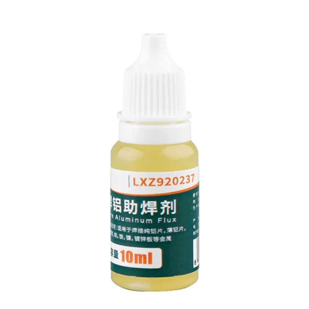 Flux Soldadura Líquido 10ml para Aluminio/Metal/Electrónica/Cobre (Sin Limpieza Agua, Soldadura Batería 18650)